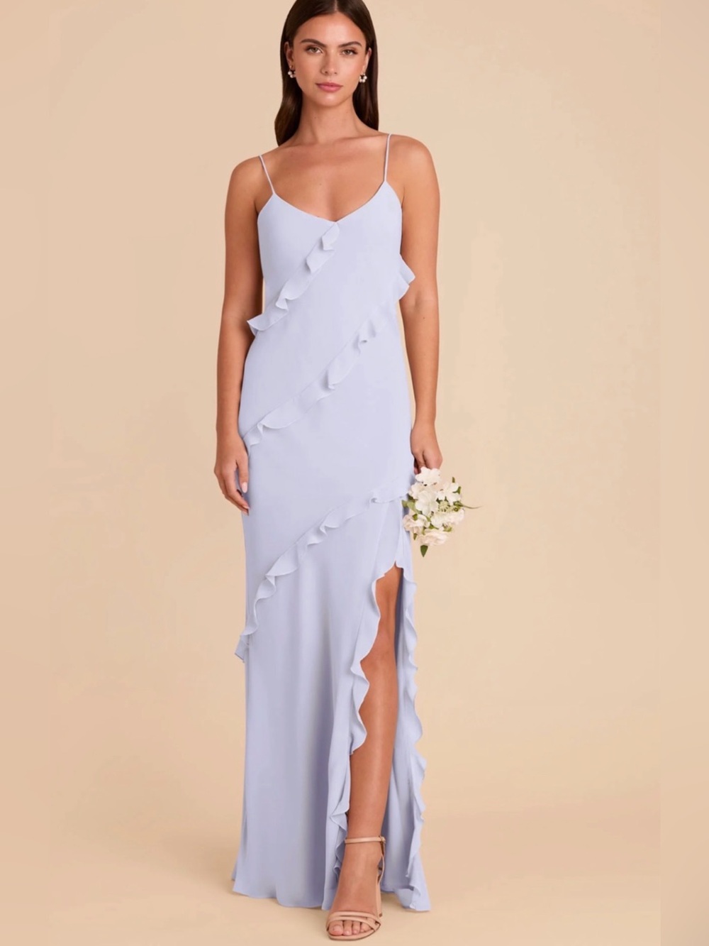 Birdy Grey Valentina Chiffon Dress - Periwinkle Blue